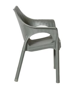 Bolero Elements Polypropylene Armchairs Olive Green 4 Pack (JA912)