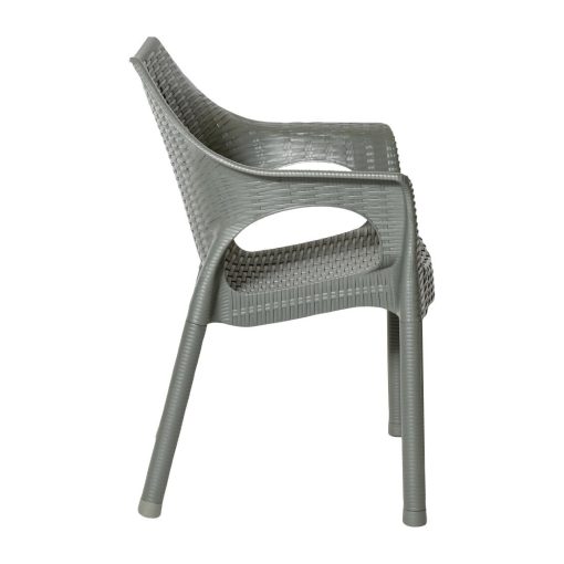 Bolero Elements Polypropylene Armchairs Olive Green 4 Pack (JA912)