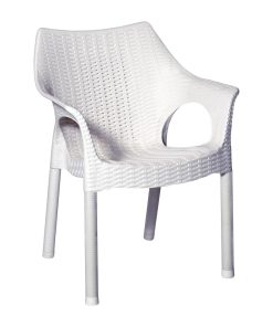 Bolero Elements Polypropylene Armchairs Snow 4 Pack (JA913)
