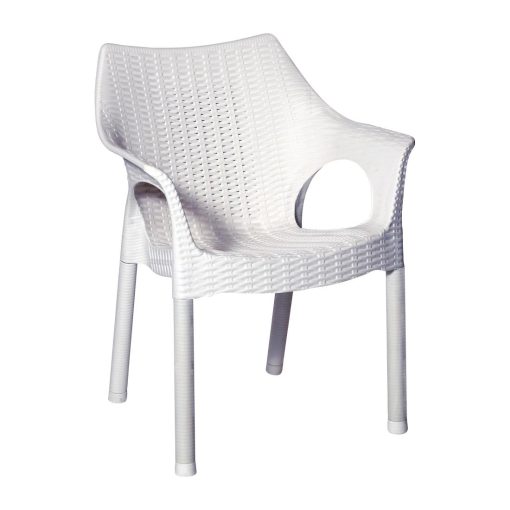Bolero Elements Polypropylene Armchairs Snow 4 Pack (JA913)