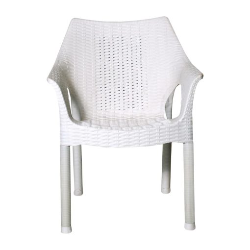 Bolero Elements Polypropylene Armchairs Snow 4 Pack (JA913)