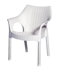 Bolero Elements Polypropylene Armchairs Snow 4 Pack (JA913)