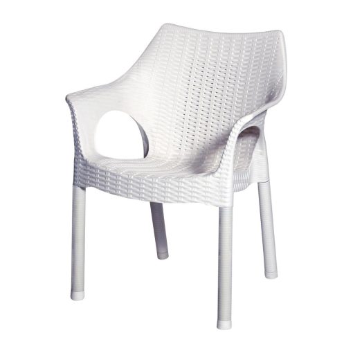 Bolero Elements Polypropylene Armchairs Snow 4 Pack (JA913)