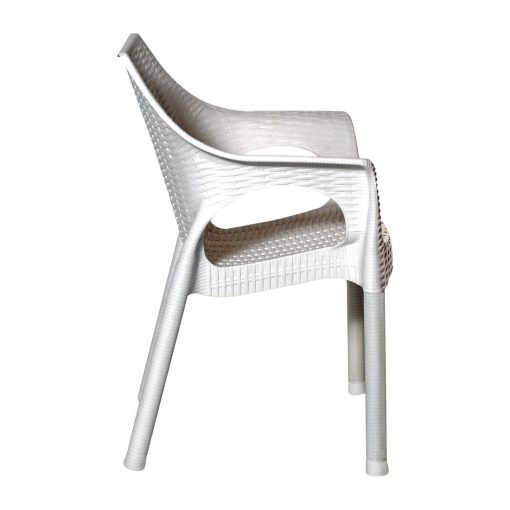 Bolero Elements Polypropylene Armchairs Snow 4 Pack (JA913)