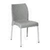 Bolero Elements Polypropylene Rattan Side Chairs Grey 4 Pack (JA916)