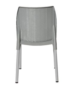Bolero Elements Polypropylene Rattan Side Chairs Grey 4 Pack (JA916)