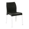 Bolero Elements Polypropylene Rattan Side Chairs Black 4 Pack (JA917)