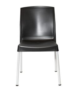 Bolero Elements Polypropylene Plain Side Chairs Black 4 Pack (JA918)