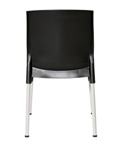 Bolero Elements Polypropylene Plain Side Chairs Black 4 Pack (JA918)