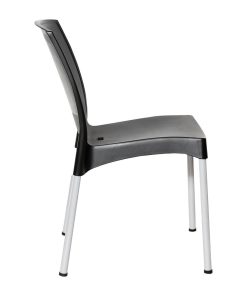 Bolero Elements Polypropylene Plain Side Chairs Black 4 Pack (JA918)