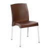 Bolero Elements Polypropylene Plain Side Chairs Dark Brown 4 Pack (JA919)