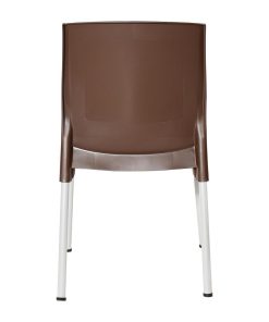 Bolero Elements Polypropylene Plain Side Chairs Dark Brown 4 Pack (JA919)
