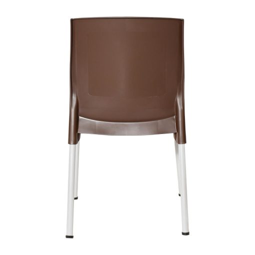 Bolero Elements Polypropylene Plain Side Chairs Dark Brown 4 Pack (JA919)