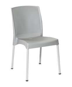 Bolero Elements Polypropylene Plain Side Chairs Grey 4 Pack (JA920)
