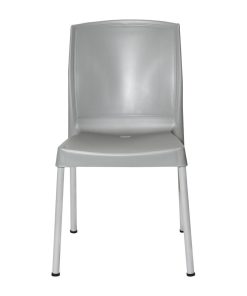 Bolero Elements Polypropylene Plain Side Chairs Grey 4 Pack (JA920)