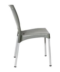 Bolero Elements Polypropylene Plain Side Chairs Olive Green 4 Pack (JA921)