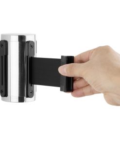 Bolero Wall Mounted Barrier Strap Black 3m (JB680)