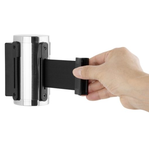 Bolero Wall Mounted Barrier Strap Black 3m (JB680)