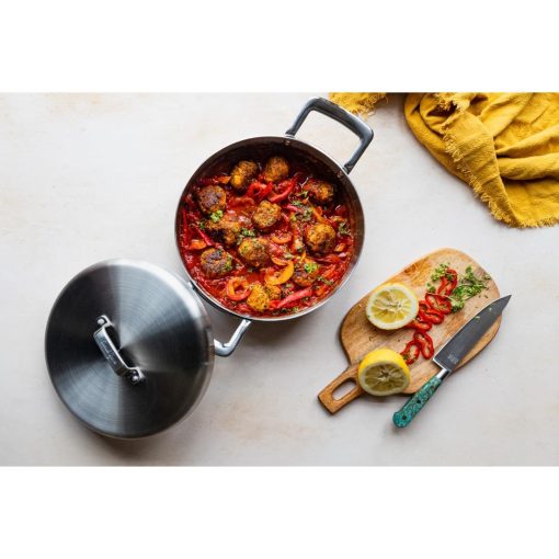 Samuel Groves Urban St-St Tri-Ply Chefs Pan with Domed Lid 30cm (JC879)