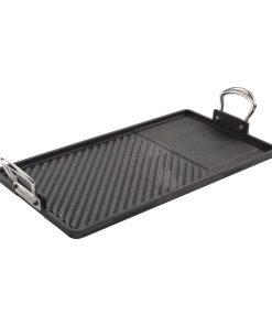 Britannia Cast Iron Double Burner Griddle Pan 45x25cm (JC895)