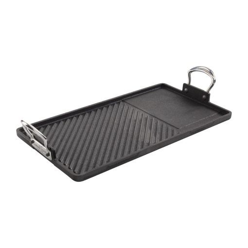 Britannia Cast Iron Double Burner Griddle Pan 45x25cm (JC895)
