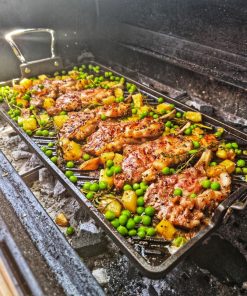 Britannia Cast Iron Double Burner Griddle Pan 45x25cm (JC895)