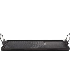 Britannia Cast Iron Double Burner Griddle Pan 45x25cm (JC895)