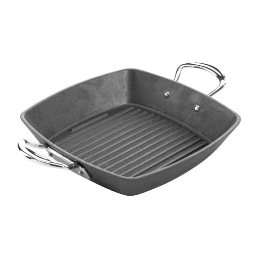 Britannia Cast Iron Double Handle Square Grill Pan 26cm (JC896)