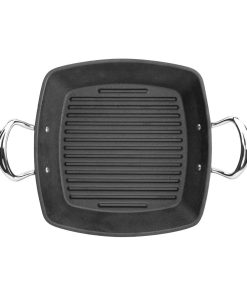 Britannia Cast Iron Double Handle Square Grill Pan 26cm (JC896)