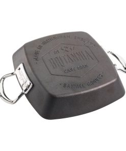 Britannia Cast Iron Double Handle Square Grill Pan 26cm (JC896)