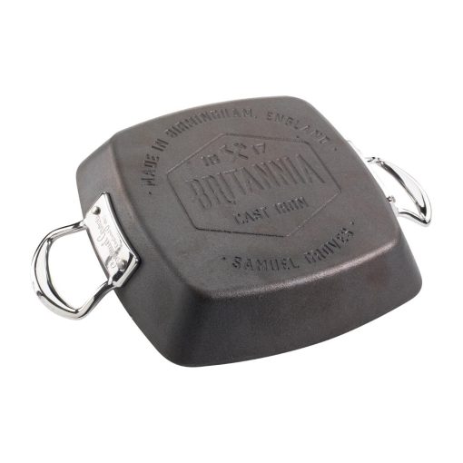 Britannia Cast Iron Double Handle Square Grill Pan 26cm (JC896)