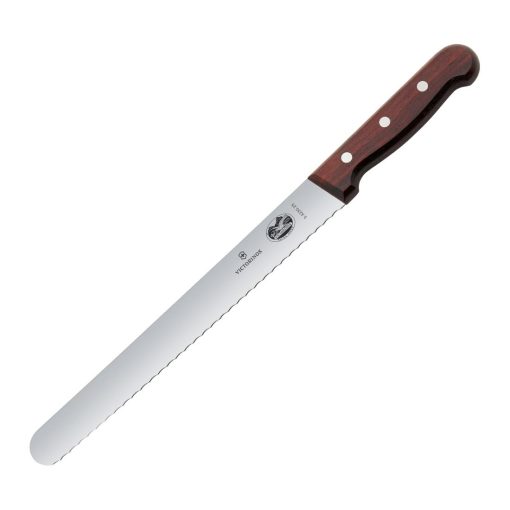 Victorinox Wood Handle Serrated Slicing Knife 25cm (JD209)