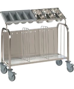 Matfer Bourgeat Low Plate and Cutlery Trolley 792506 (JE068)