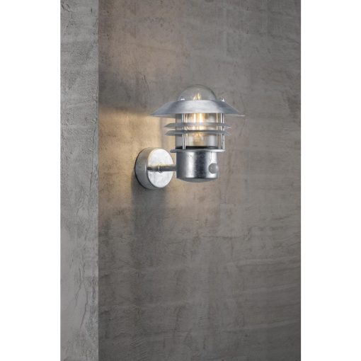 Nordlux Blokhus Up Sensor Outdoor Wall Light Galvanised (JE732)