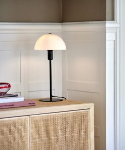 Nordlux Ellen 20 Indoor Table Lamp Black Glass Shade (JE760)