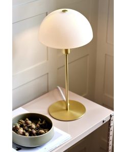 Nordlux Ellen 20 Indoor Table Lamp Brass Glass Shade (JE761)