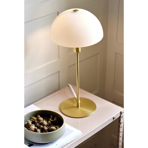 Nordlux Ellen 20 Indoor Table Lamp Brass Glass Shade (JE761)