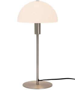 Nordlux Ellen 20 Indoor Table Lamp Brushed Steel Glass Shade (JE762)