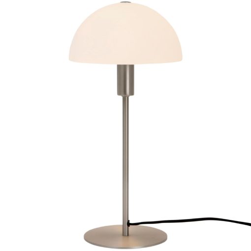 Nordlux Ellen 20 Indoor Table Lamp Brushed Steel Glass Shade (JE762)