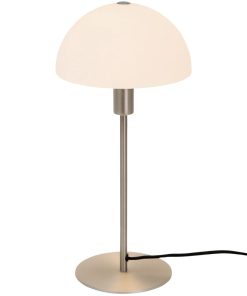 Nordlux Ellen 20 Indoor Table Lamp Brushed Steel Glass Shade (JE762)
