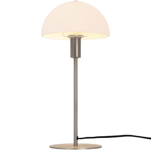 Nordlux Ellen 20 Indoor Table Lamp Brushed Steel Glass Shade (JE762)