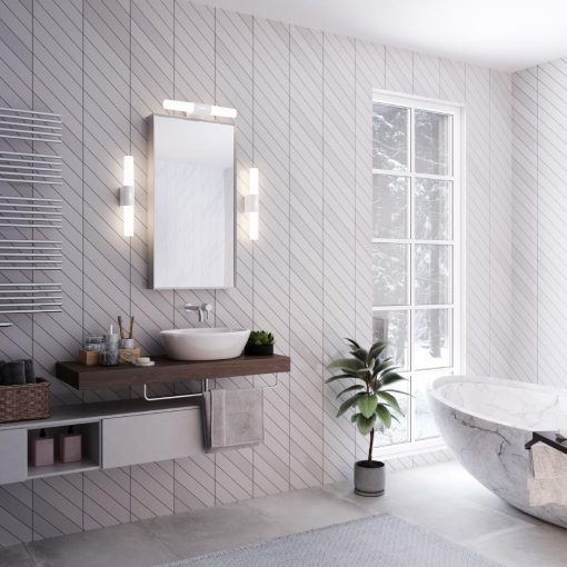 Nordlux Helva Double Basic Indoor Wall Light White (JE785)