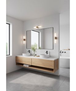 Nordlux Helva Double Basic Indoor Wall Light Wood Foil (JE786)