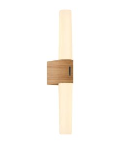 Nordlux Helva Double Basic Indoor Wall Light Wood Foil (JE786)