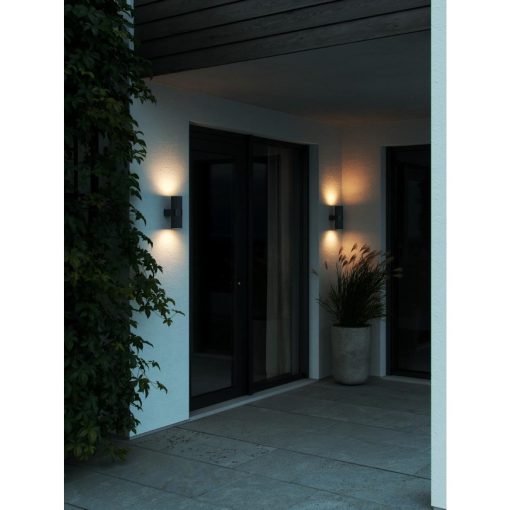 Nordlux Kyklop Ripple Outdoor Wall Light Black (JE789)