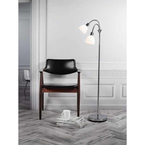 Nordlux Ray Double Floor Lamp Chrome (JE829)