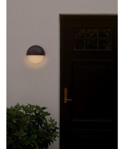 Nordlux Scorpius Maxi Round Outdoor Wall Light Black Plastic (JE838)