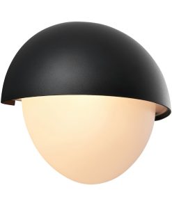 Nordlux Scorpius Maxi Round Outdoor Wall Light Black Plastic (JE838)