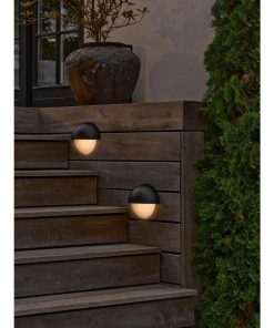 Nordlux Scorpius Round Outdoor Wall Light Black Plastic (JE844)