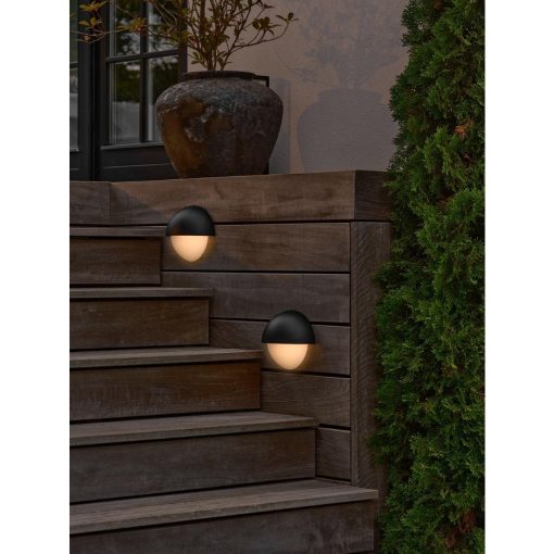Nordlux Scorpius Round Outdoor Wall Light Black Plastic (JE844)